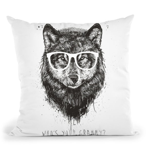 Whos Your Granny Black Throw Pillow By Balazs Solti