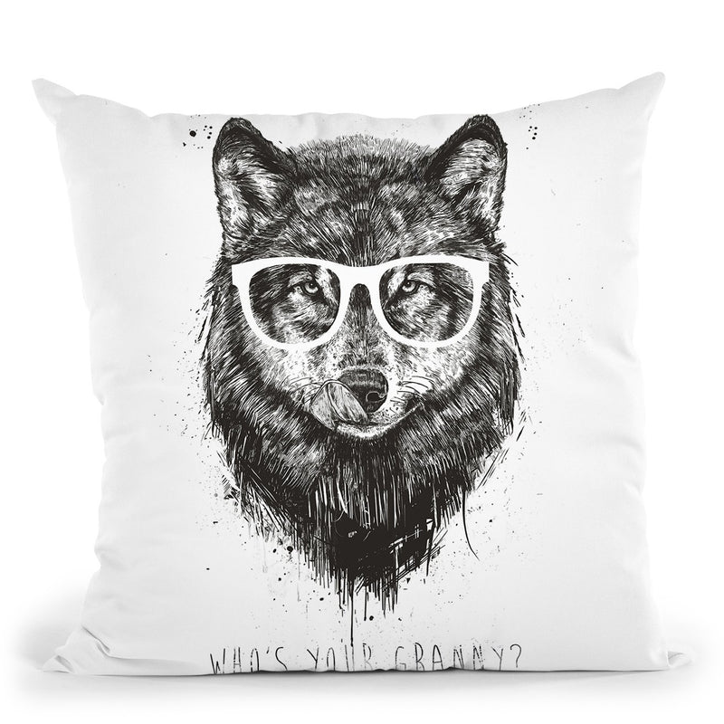 Whos Your Granny Black Throw Pillow By Balazs Solti