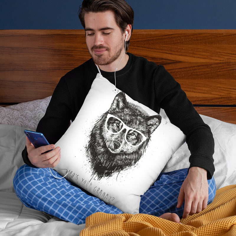 Whos Your Granny Black Throw Pillow By Balazs Solti