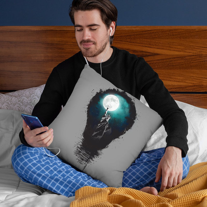 Big City Lights Throw Pillow By Balazs Solti