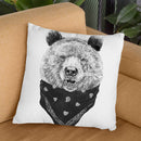 Wild Bear Throw Pillow By Balazs Solti