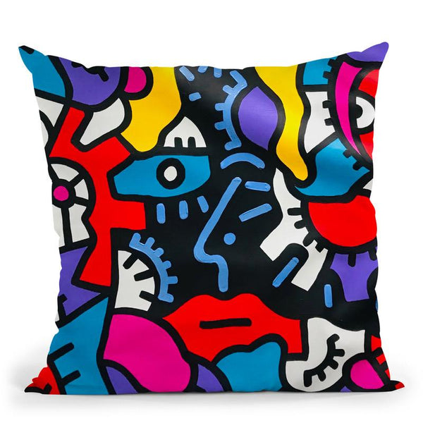 Abstract Love Throw Pillow By Billy The Artist