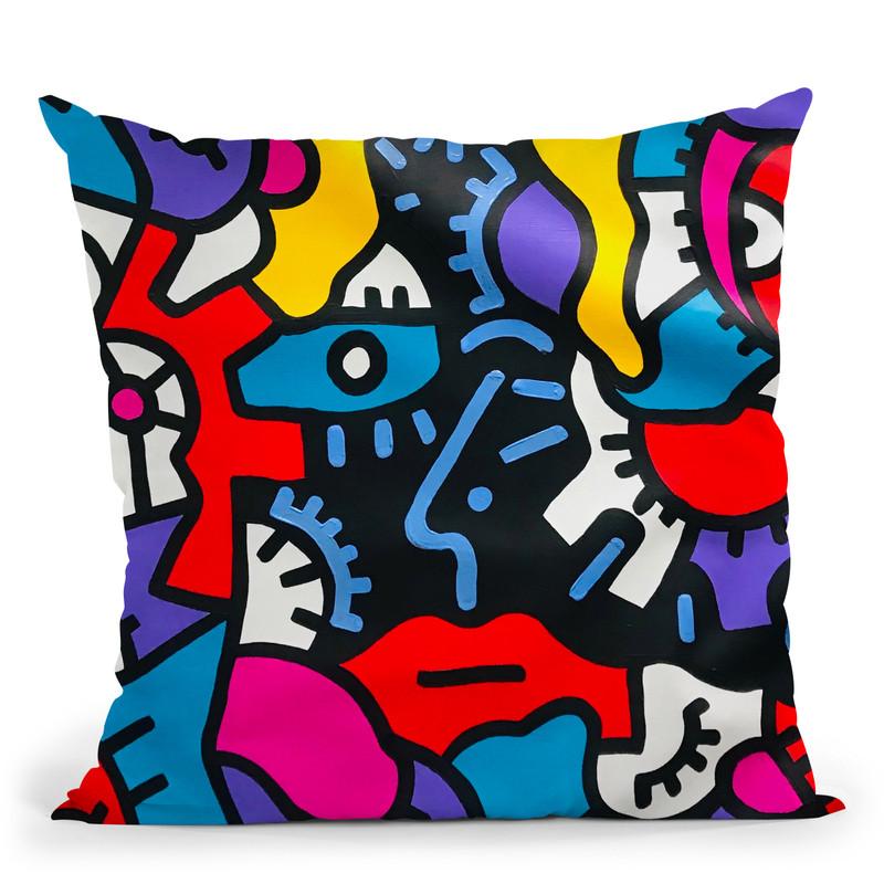Abstract Love Throw Pillow By Billy The Artist