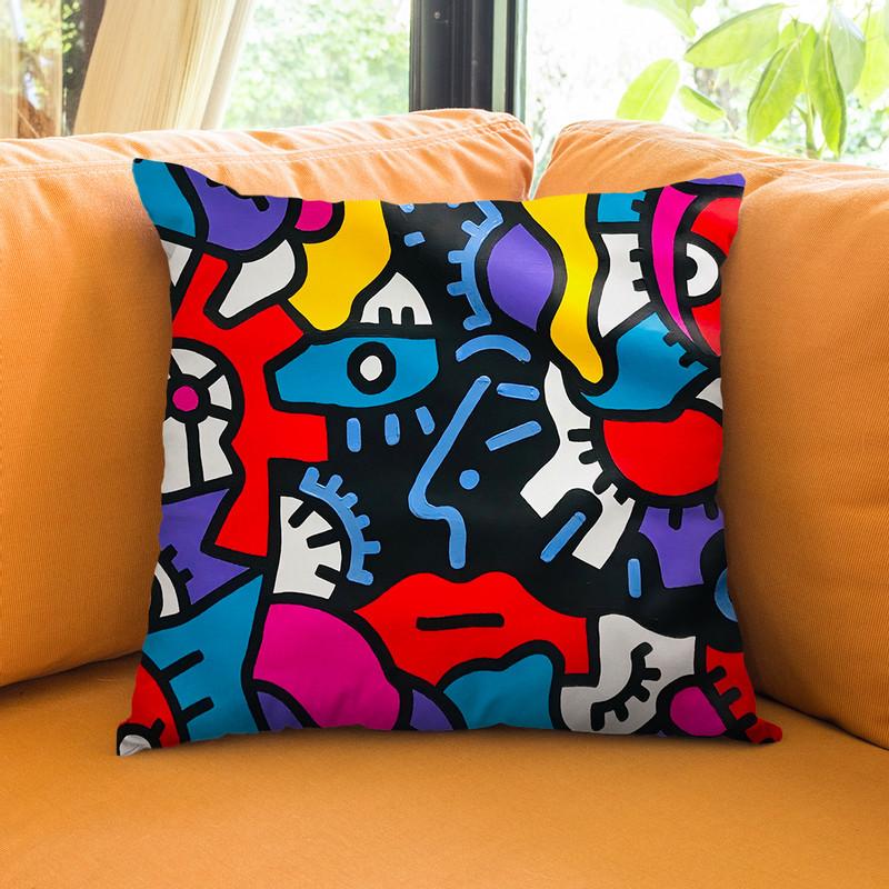 Abstract Love Throw Pillow By Billy The Artist