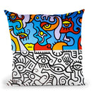 Contrast Throw Pillow By Billy The Artist