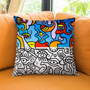 Contrast Throw Pillow By Billy The Artist