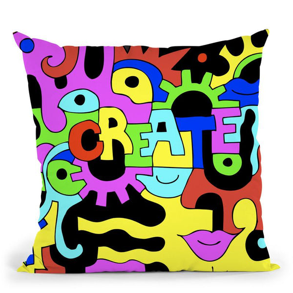Create Ii Throw Pillow By Billy The Artist