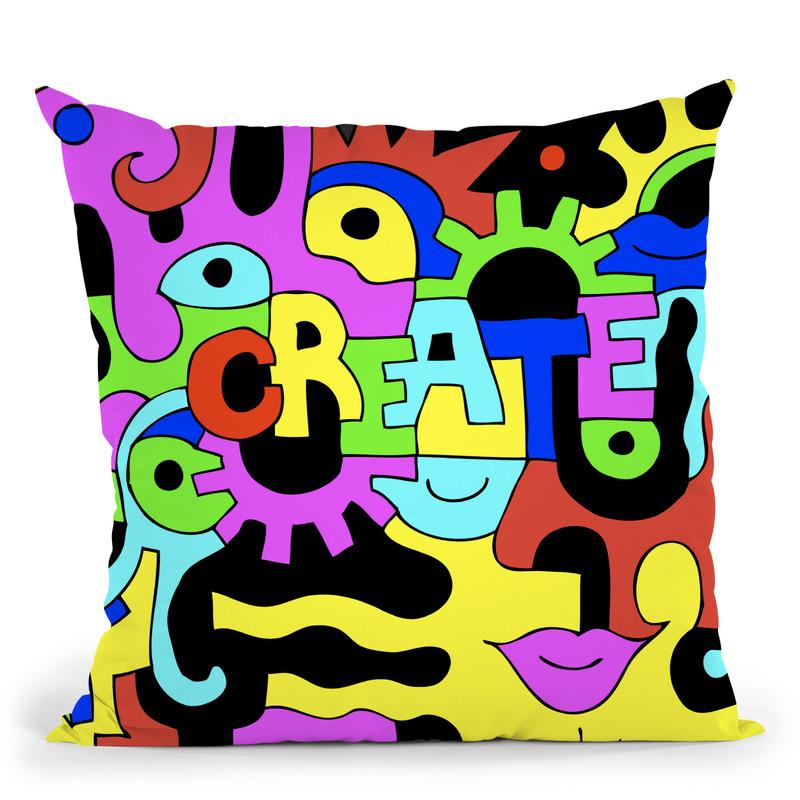 Create Ii Throw Pillow By Billy The Artist
