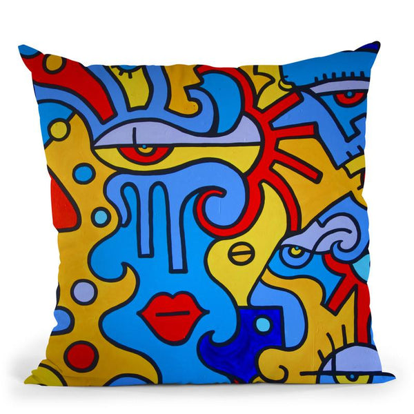 East Village Throw Pillow By Billy The Artist