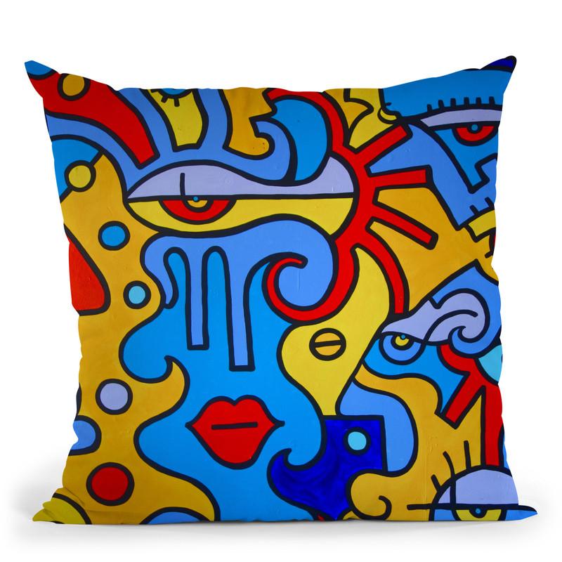 East Village Throw Pillow By Billy The Artist