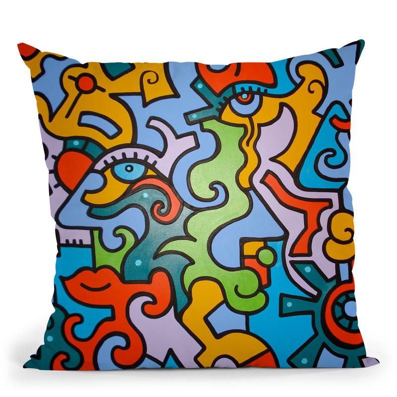Jigsaw Throw Pillow By Billy The Artist