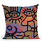 John And Sally Throw Pillow By Billy The Artist