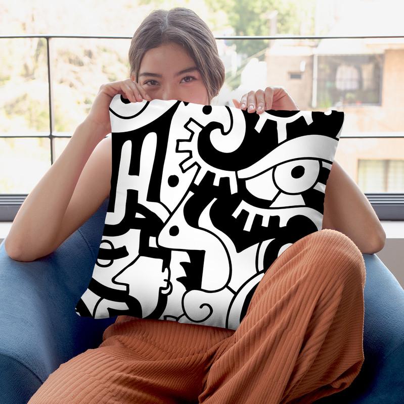 Looking Around Throw Pillow By Billy The Artist