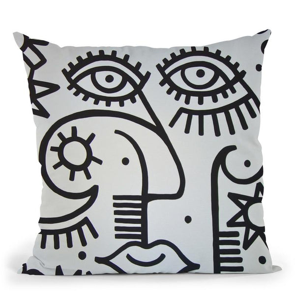 Looking Through The Flowers Throw Pillow By Billy The Artist