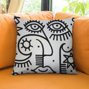 Looking Through The Flowers Throw Pillow By Billy The Artist