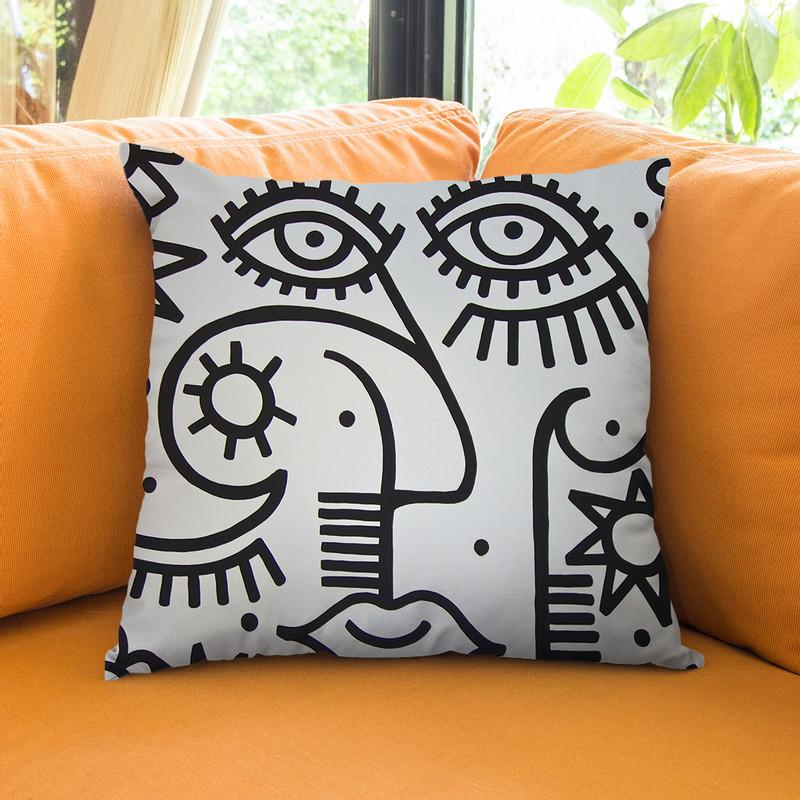 Looking Through The Flowers Throw Pillow By Billy The Artist