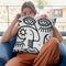 Looking Through The Flowers Throw Pillow By Billy The Artist