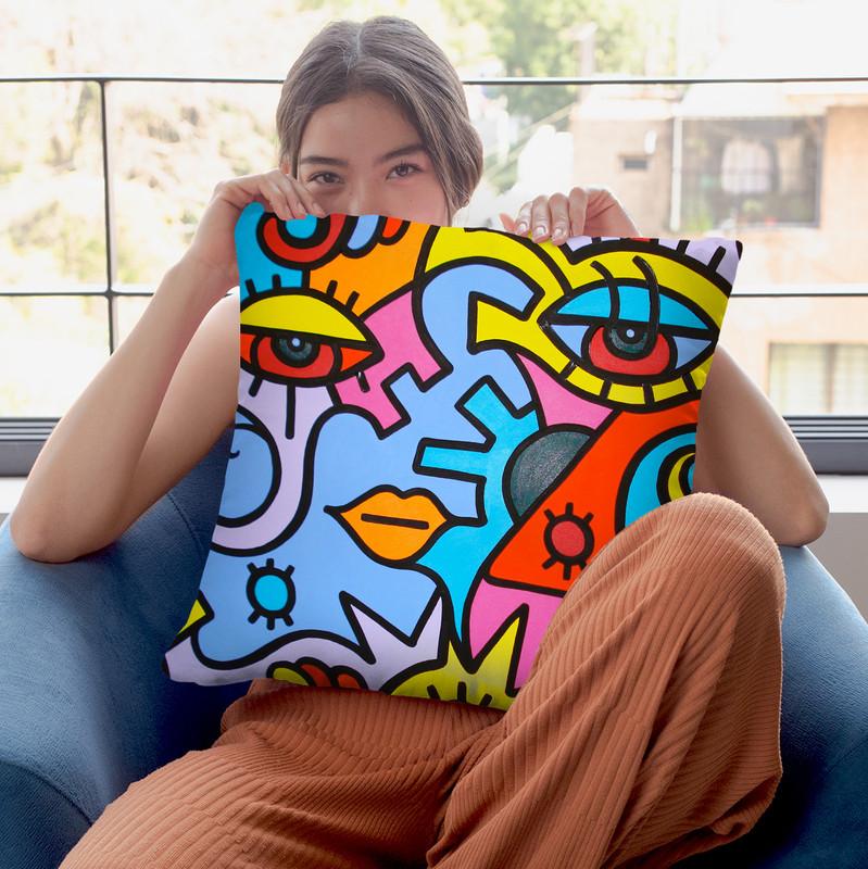 Mardi Gras Throw Pillow By Billy The Artist