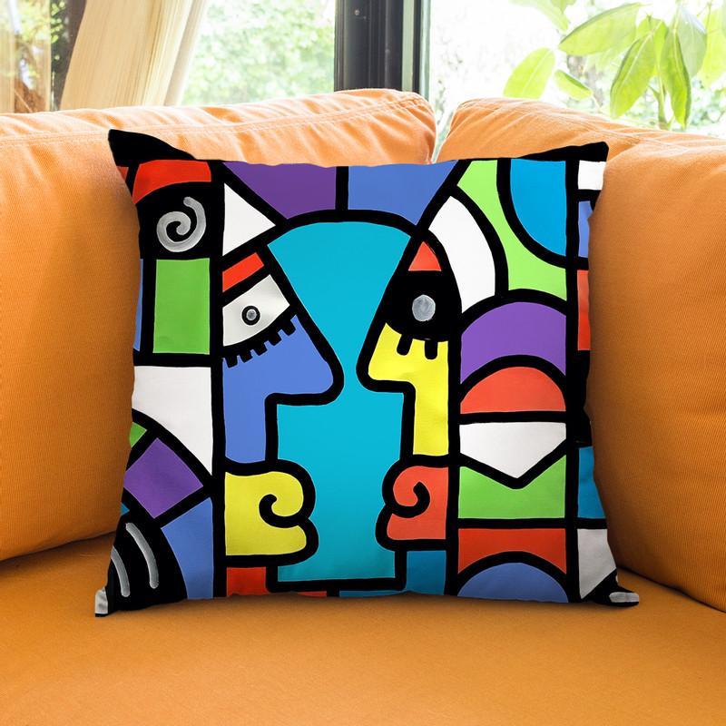Meeting In The Middle Throw Pillow By Billy The Artist