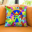 Peace Throw Pillow By Billy The Artist