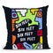 Six Feet Throw Pillow By Billy The Artist