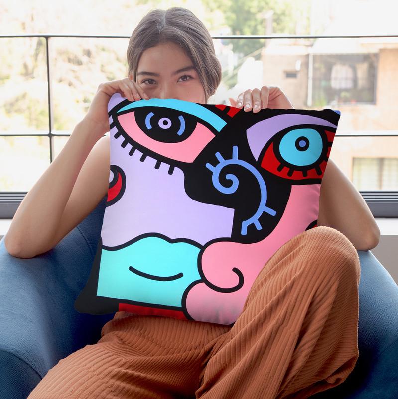 The Couple Throw Pillow By Billy The Artist
