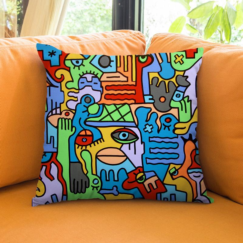 The Hustle And Bustle Throw Pillow By Billy The Artist