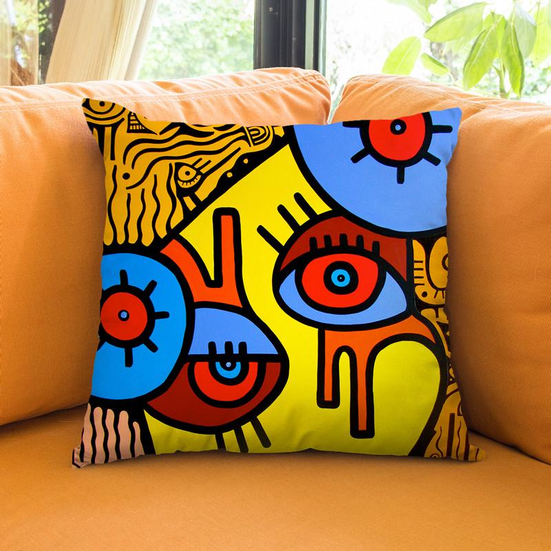 The Lady Throw Pillow By Billy The Artist