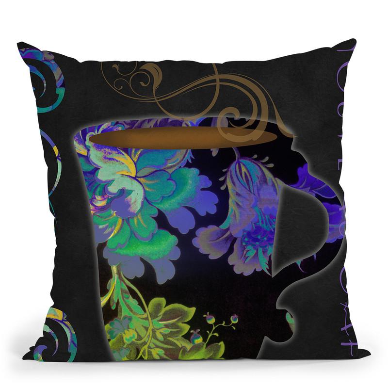 Nouveau Cafe Ii Throw Pillow By Color Bakery