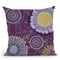 Daisy Darlings - Purple Throw Pillow By Color Bakery
