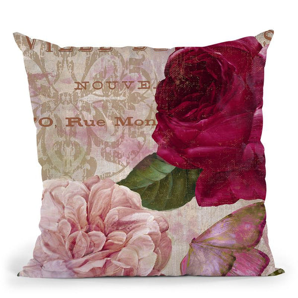 February Throw Pillow By Color Bakery