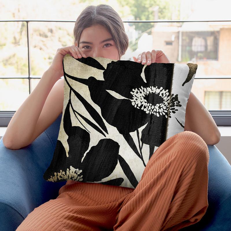 Floral Jungle Lines Ii Throw Pillow By Color Bakery
