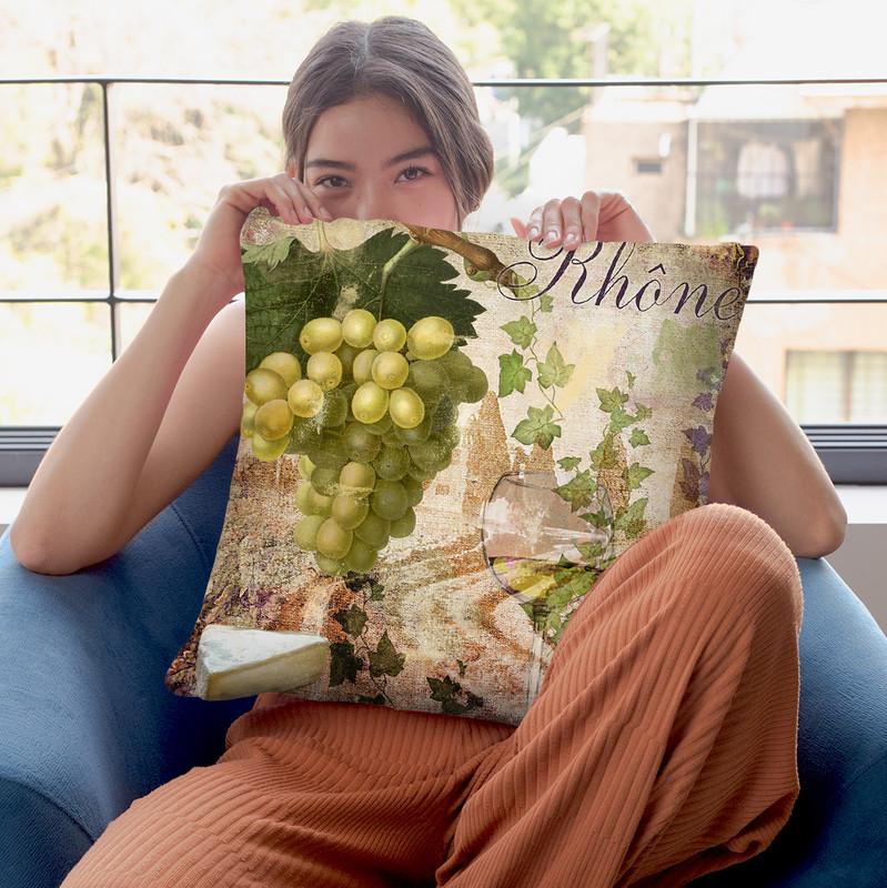 Wine Country Vi Throw Pillow By Color Bakery