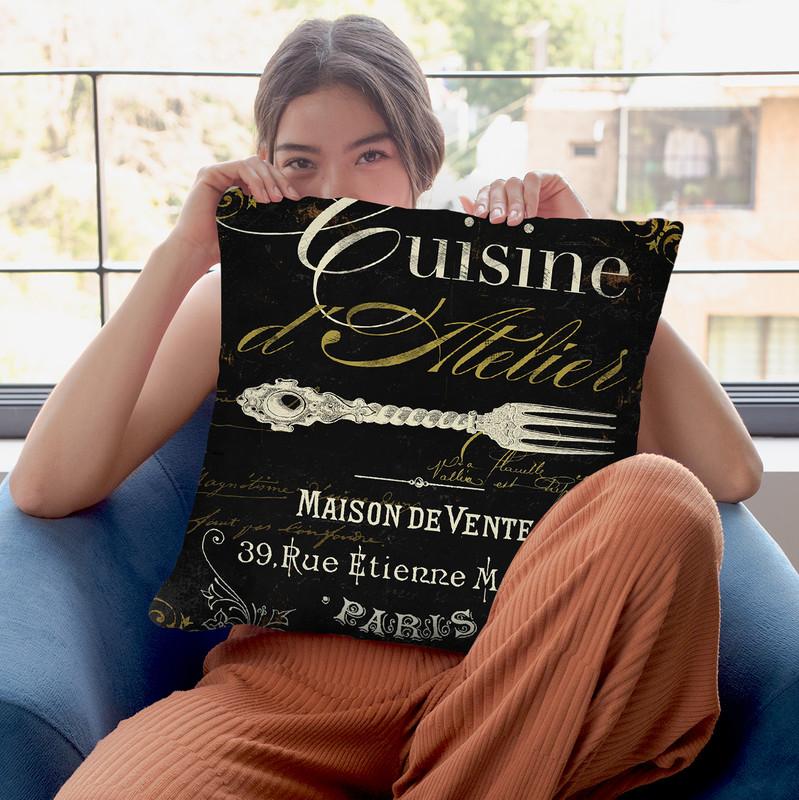 La Cuisine I Throw Pillow By Color Bakery