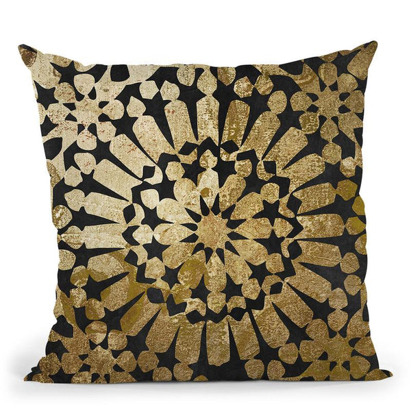 Moroccan Gold Iii Throw Pillow By Color Bakery