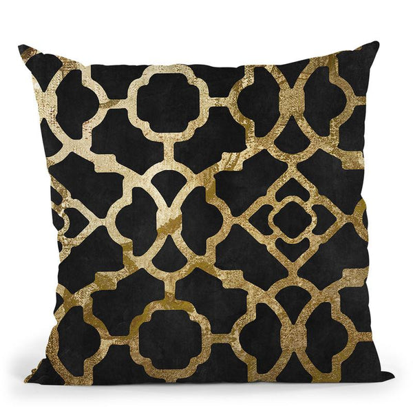 Moroccan Gold Iv Throw Pillow By Color Bakery