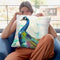 Peacock Dress Throw Pillow By Color Bakery