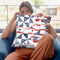 Americana Quilt Throw Pillow By Color Bakery