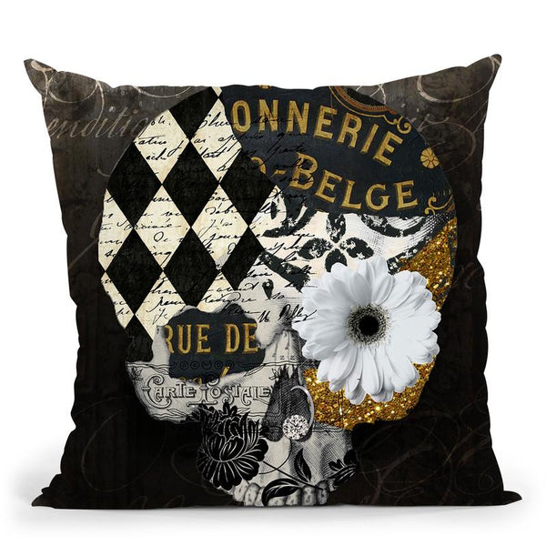 Paris Halloween I Throw Pillow By Color Bakery