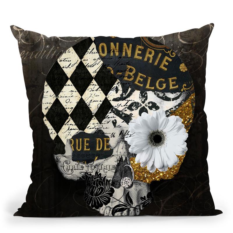 Paris Halloween I Throw Pillow By Color Bakery