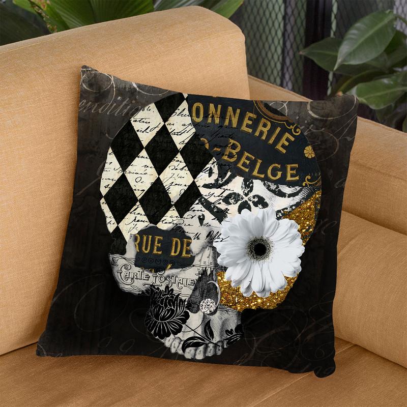 Paris Halloween I Throw Pillow By Color Bakery