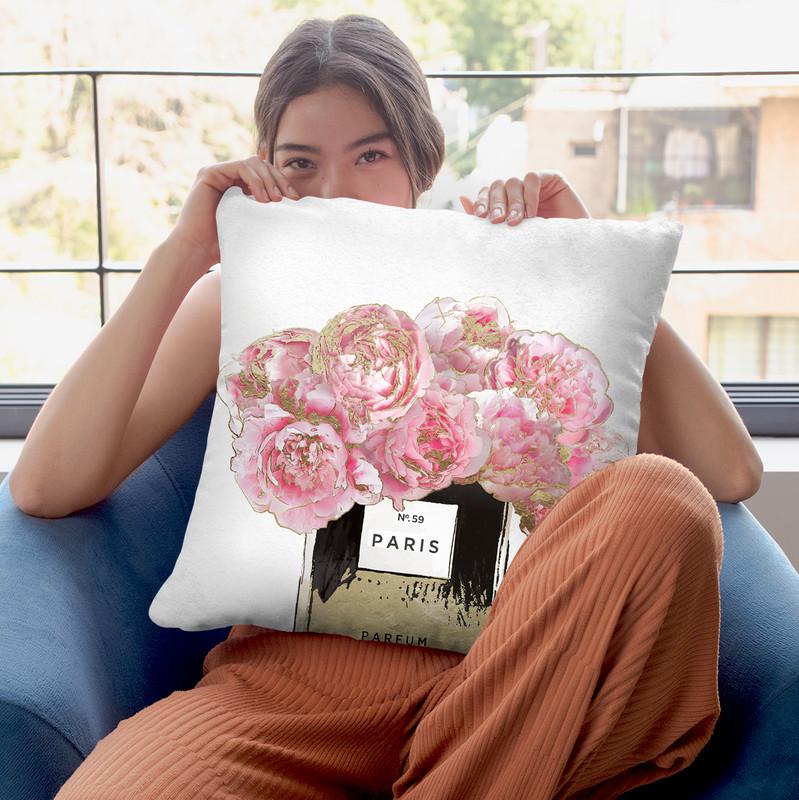 Pink Scented Throw Pillow By Color Bakery
