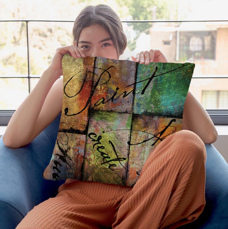 Color Therapy I Throw Pillow By Color Bakery