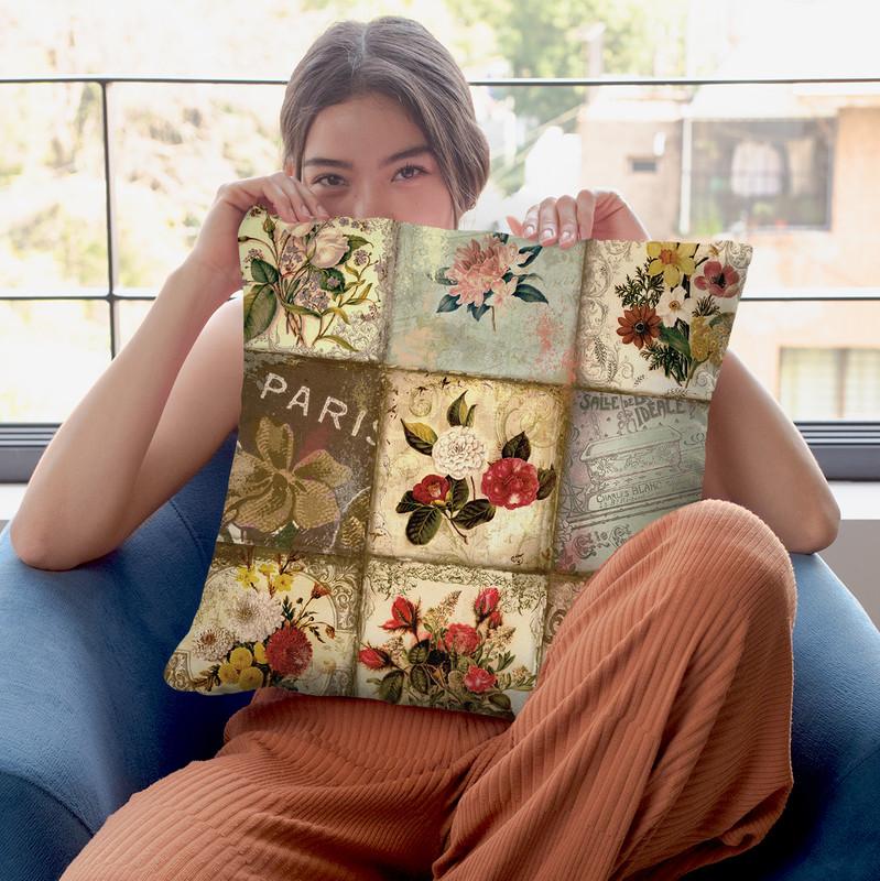 He Gave Me Flowers Ii Throw Pillow By Color Bakery