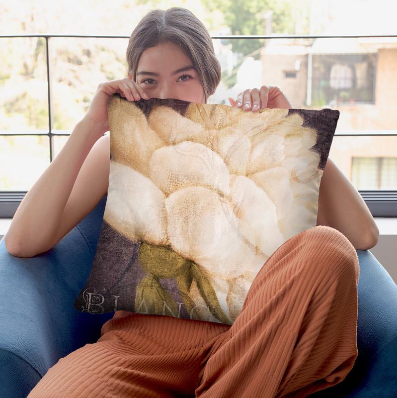 Coleurs Blanc Throw Pillow By Color Bakery