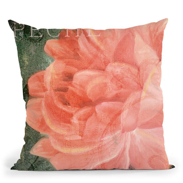 Coleurs Peche Throw Pillow By Color Bakery