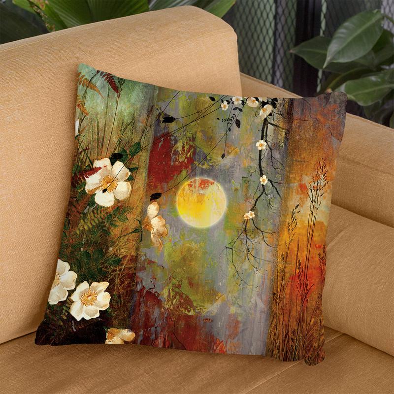 Whisper Forest Moon I Throw Pillow By Color Bakery