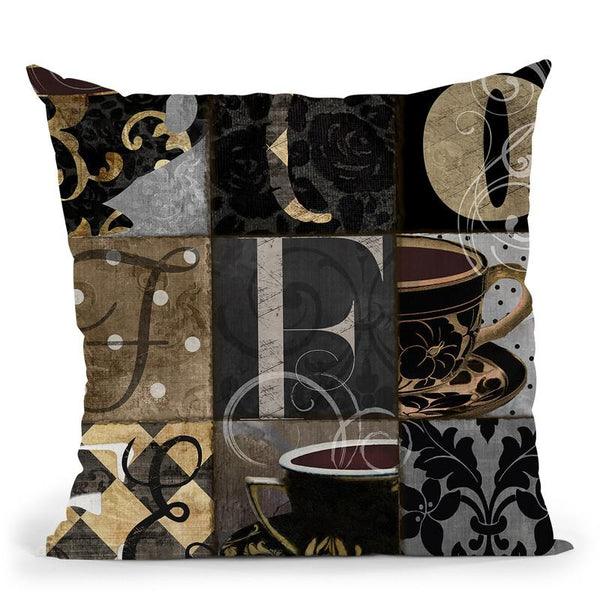 Cafe Noir Pattern Vi Throw Pillow By Color Bakery