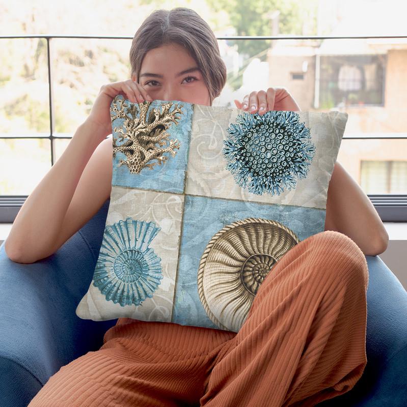Sea Life Vi Throw Pillow By Color Bakery