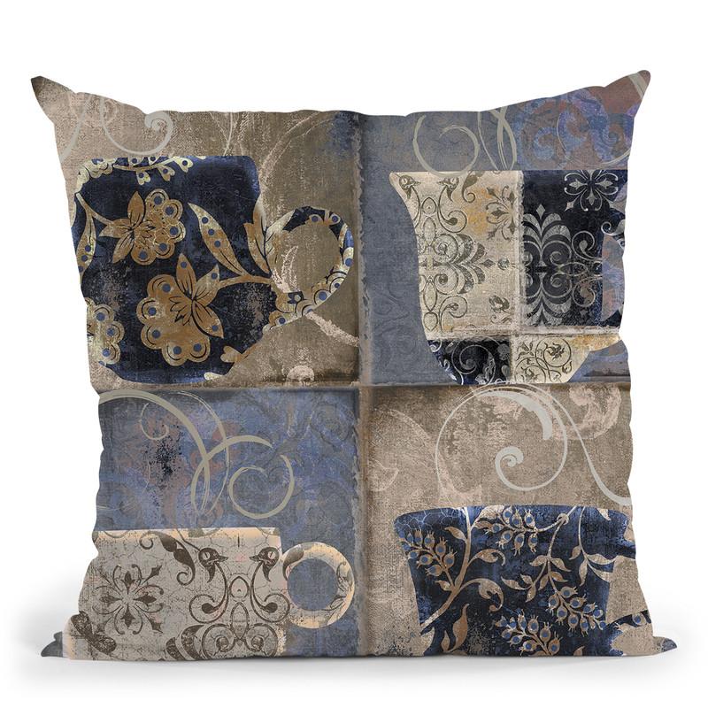 Four Cups I Throw Pillow By Color Bakery
